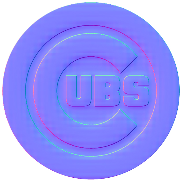 Chicago Cubs Colorful Embossed Logo vinyl decal